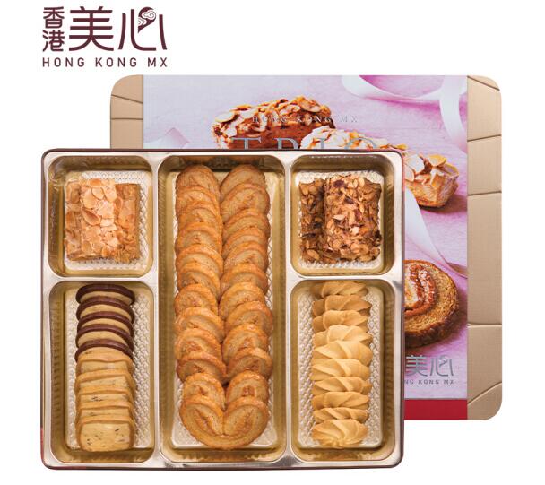 香港美心(Meixin) 三重奏什锦饼干礼盒 团购福利送礼品 331g